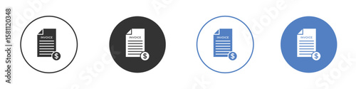 Invoice icon. Vector illustration, flat design.