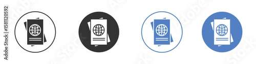 Immigration icon. Vector illustration, flat design.