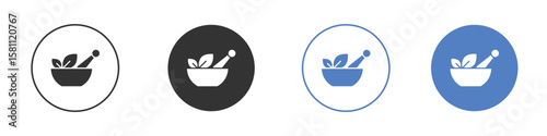 Herbal medicine icon. Vector illustration, flat design.