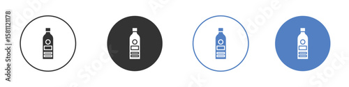 Gin icon. Vector illustration, flat design.