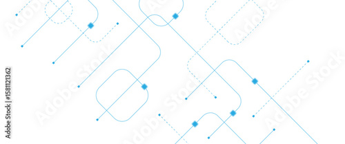 Abstract futuristic technology background. Technology background with crossed lines and dots.