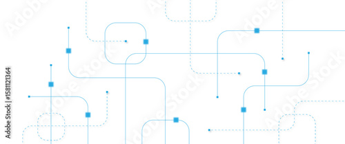 Abstract futuristic technology background. Technology background with crossed lines and dots.