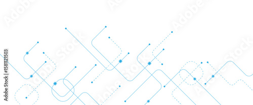 Abstract futuristic technology background. Technology background with crossed lines and dots.