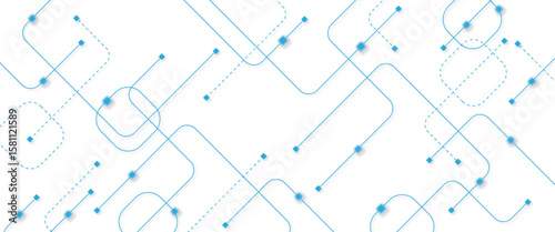 Abstract futuristic technology background. Technology background with crossed lines and dots.