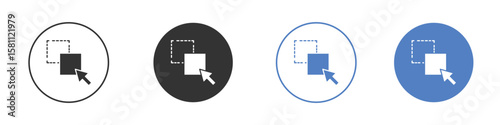 Drag and drop icon. Vector illustration, flat design.