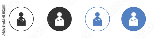Doctor icon. Vector illustration, flat design.