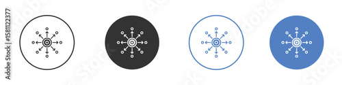 Decentralized icon. Vector illustration, flat design.