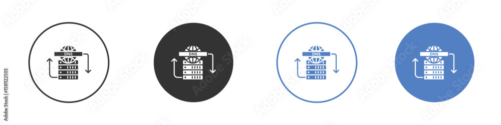 Obraz premium DNS icon. Vector illustration, flat design.