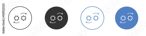 Devops icon. Vector illustration, flat design.