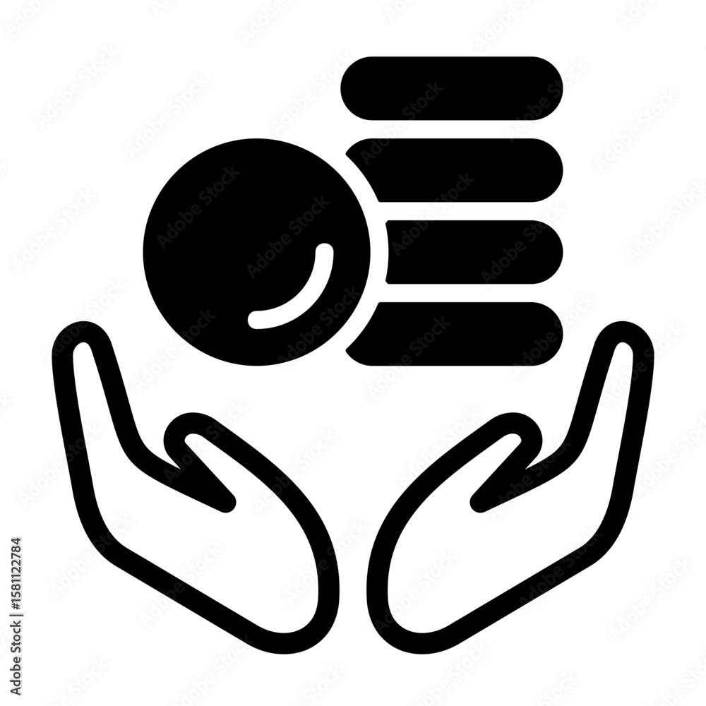 Obraz premium Charity Supporter Vector Icon