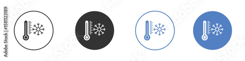Cold icon. Vector illustration, flat design.