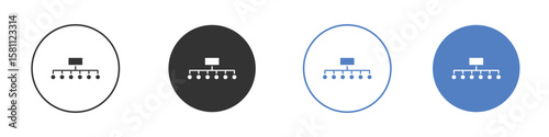 classification icon. Vector illustration, flat design.