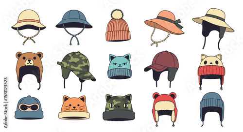 Collection of cute winter hats for all seasons and styles