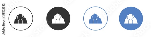 cave icon. Vector illustration, flat design.