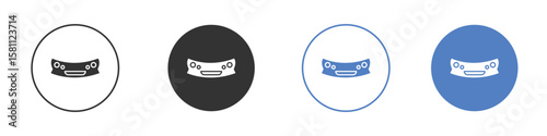 Car bumper icon. Vector illustration, flat design.