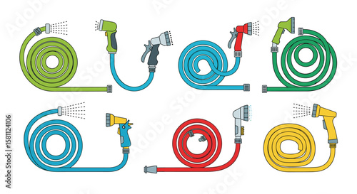 Versatile watering hoses and sprayer nozzles for gardening and outdoor tasks