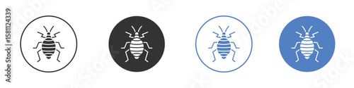 Bedbug icon. Vector illustration, flat design.