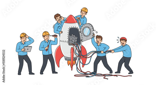 Teamwork and collaboration essential for successful rocket assembly and launch preparation