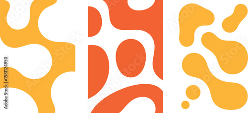 Abstract Geometric Blob and Bubble Shape Vector Pattern – Modern Minimalist Design