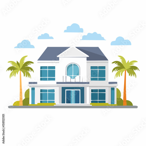 vector illustration of a modern building