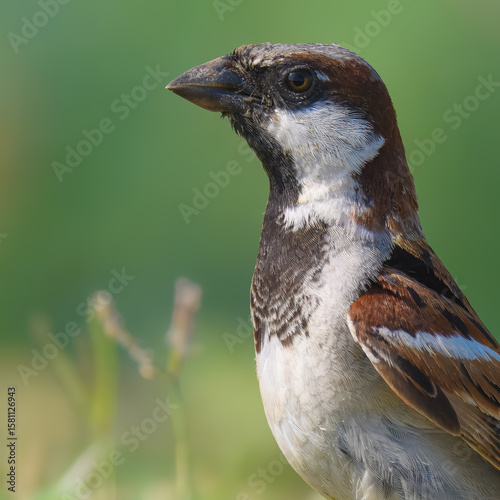 House Sparrow Passer domesticus

Small, familiar bird, brown, gray plumage. Urban and rural areas, feeds on seeds, insects. Often seen around human habitation. Invasive species in some regions