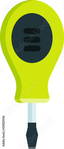 Digital soil testing kit probe analyzing acidity, pH, and humidity levels for optimal plant growth and gardening, featuring a green handle and digital display