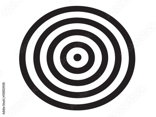 Target icon with clean minimalist vector design