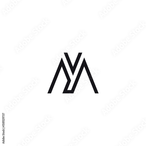 Free Download Alphabet M and Y Letter Monogram Logo Design. Initial Vector Template. - GFXLoad