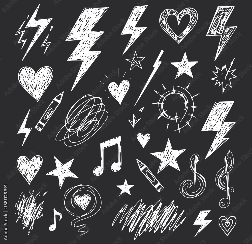 seamless pattern with chalk