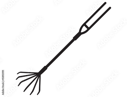 GARDEN RAKE SILHOUETTE