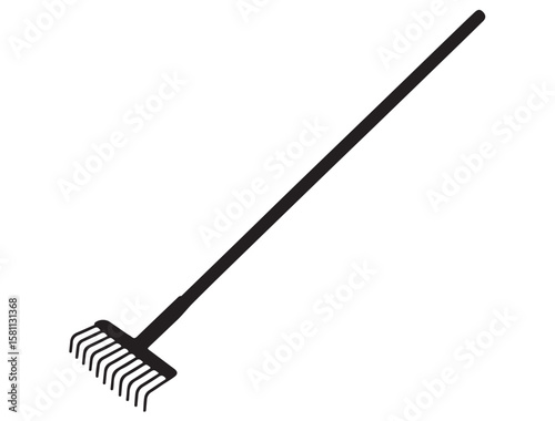 GARDEN RAKE SILHOUETTE