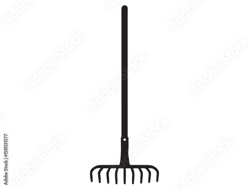 GARDEN RAKE SILHOUETTE