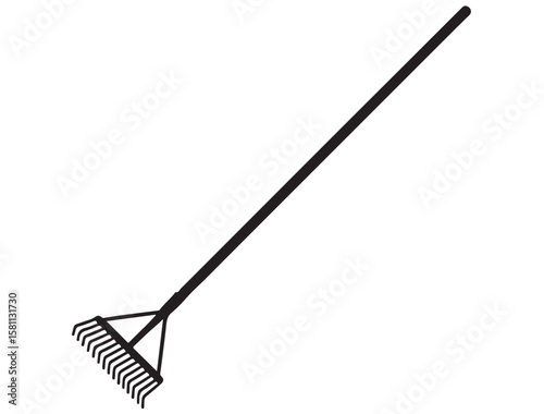 GARDEN RAKE SILHOUETTE