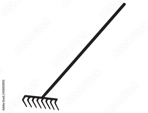 GARDEN RAKE SILHOUETTE