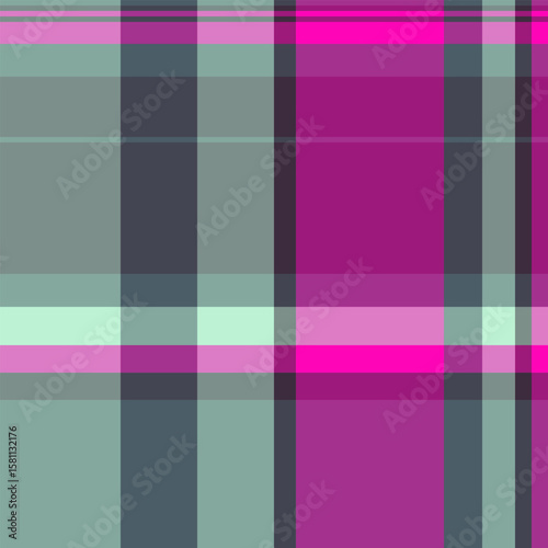 Linen check pattern tartan, expressive seamless background vector. Easter plaid textile texture fabric in pastel and pink colors.