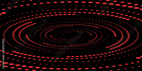 Sound wave rhythm lines spiral dynamic abstract vector background in circle dot shape. vector illustration