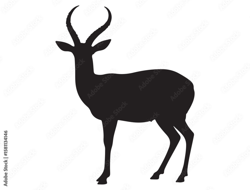 Fototapeta premium GAZELLE SILHOUETTE