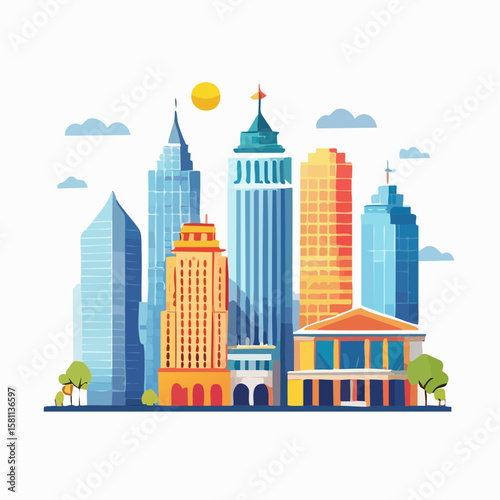 vector illustration of city skyline