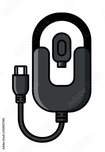 Stylish cord holder design with a USB connector
