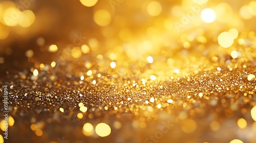 Luxurious Golden Textures and Glittering Spheres - Shimmering Metallic Background Collection