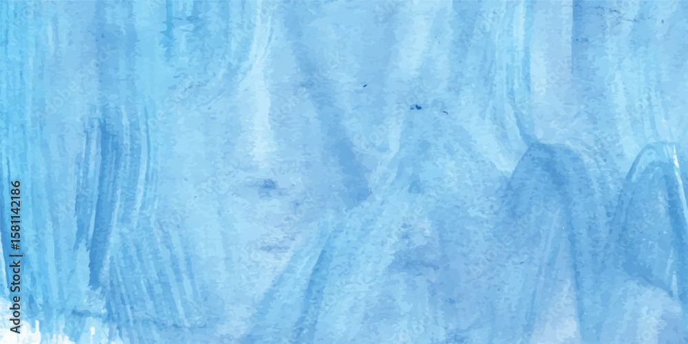 Obraz premium Blue Watercolor Texture Background – Hand Painted Artistic Abstract&nbsp;Brush&nbsp;Strokes