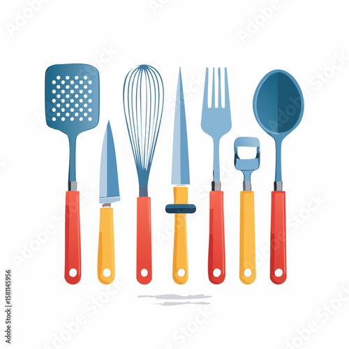 set of kitchen utensils