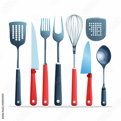 set of kitchen utensils