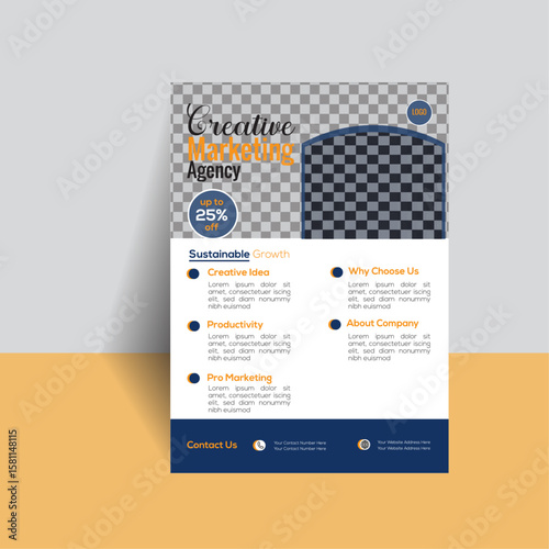 Creative Marketing Agency Flyer Template.