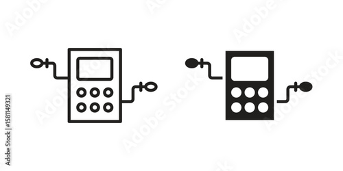 Dialysis icon. Stroke and Glyph pictogram. Vector illustration on white background