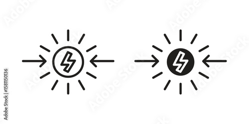 Conflict icon. Stroke and Glyph pictogram. Vector illustration on white background