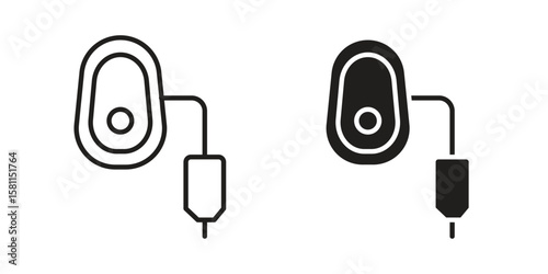Anesthesia icon. Stroke and Glyph pictogram. Vector illustration on white background