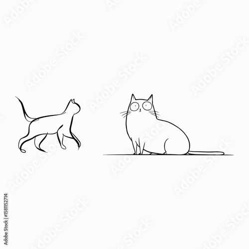 wild cat icon symbol cat lover graphic