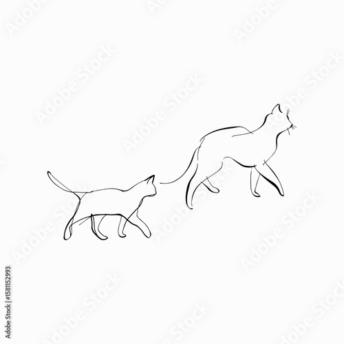 cats icon symbol funny kitten cat black design