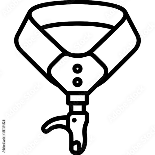 Bow release aid outline icon vector